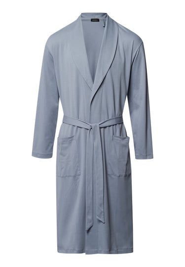Night And Day Shawl Collar Cotton Robe 120cm | Cliff Grey 75755-2680